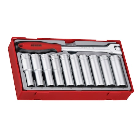 Teng Tools TT1211 - 11 Piece 1/2" Drive Deep Socket Set TT1211